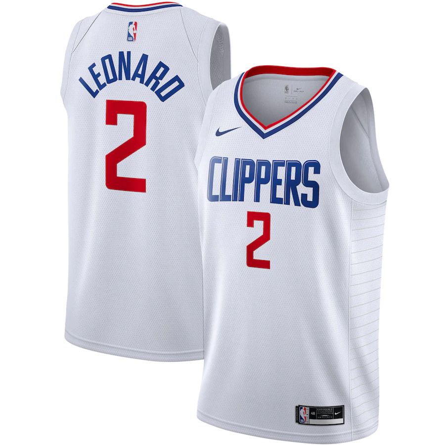 Men Los Angeles Clippers #2 Kawhi Leonard Nike White Swingman NBA Jersey->los angeles clippers->NBA Jersey